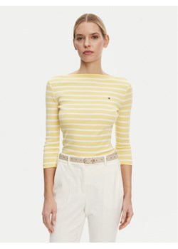 Tommy Hilfiger Bluzka New Cody WW0WW40589 Żółty Slim Fit ze sklepu MODIVO w kategorii Bluzki damskie - zdjęcie 182602831