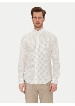 Gant Koszula 3250056 Biały Regular Fit ze sklepu MODIVO w kategorii Koszule męskie - zdjęcie 182602863