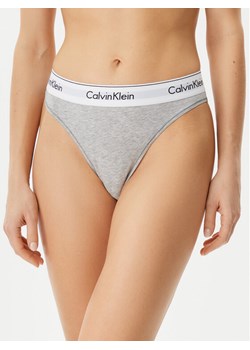 Calvin Klein Underwear Figi klasyczne z wysokim stanem LV00QF8319 Szary ze sklepu MODIVO w kategorii Majtki damskie - zdjęcie 182602870