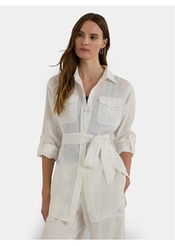 Lauren Ralph Lauren Koszula 200786629001 Biały Relaxed Fit ze sklepu MODIVO w kategorii Koszule damskie - zdjęcie 182603062