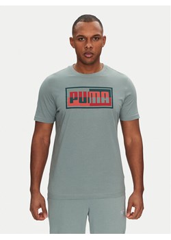 Puma T-Shirt Graphics Box 684827 Zielony Regular Fit ze sklepu MODIVO w kategorii T-shirty męskie - zdjęcie 182603110