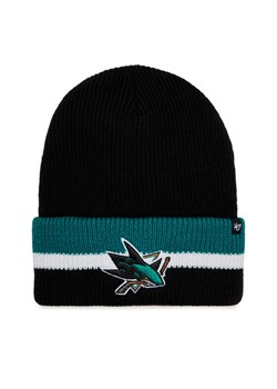 47 Brand Czapka NHL San Jose Sharks Split Cuff 47 H-SPLCC22ACE-BK Czarny ze sklepu MODIVO w kategorii Czapki zimowe damskie - zdjęcie 182603303