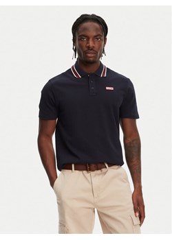 Hunter Polo Noris SS HARM0037242 Granatowy Regular Fit ze sklepu MODIVO w kategorii T-shirty męskie - zdjęcie 182603313