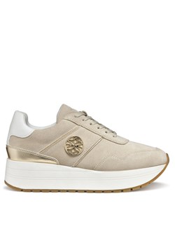 Geox Sneakersy D New Kency D55MZA 022BN CH62L Beżowy ze sklepu MODIVO w kategorii Buty sportowe damskie - zdjęcie 182603722