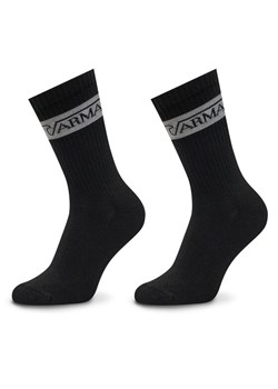 Emporio Armani Underwear Zestaw 2 par wysokich skarpet męskich 303122 4F328 00020 Czarny ze sklepu MODIVO w kategorii Skarpetki męskie - zdjęcie 182603873