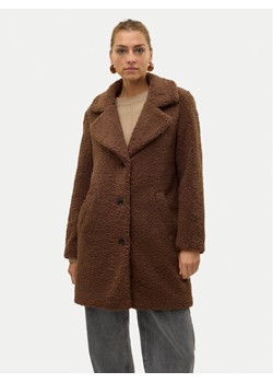 Vero Moda Płaszcz zimowy Kylie Teddy 10289938 Brązowy Loose Fit ze sklepu MODIVO w kategorii Płaszcze damskie - zdjęcie 182603932