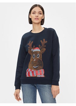 Vila Bluza 14090224 Granatowy Relaxed Fit ze sklepu MODIVO w kategorii Bluzy damskie - zdjęcie 182604282