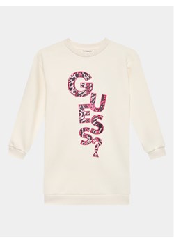 Guess Sukienka codzienna J3BK01 KAZQ2 Écru Regular Fit ze sklepu MODIVO w kategorii Sukienki dziewczęce - zdjęcie 182604291