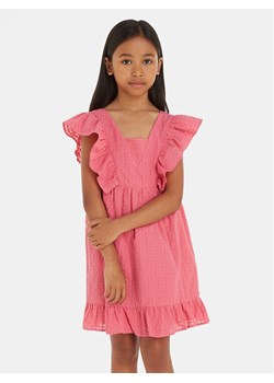 Tommy Hilfiger Sukienka letnia Gingham KG0KG07930 D Różowy Relaxed Fit ze sklepu MODIVO w kategorii Sukienki dziewczęce - zdjęcie 182604312