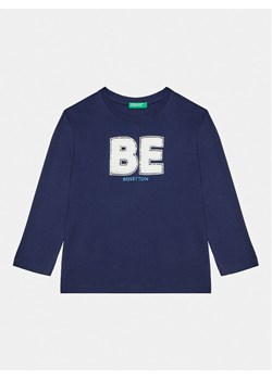 United Colors Of Benetton Bluzka 3ATNG10B9 Granatowy Regular Fit ze sklepu MODIVO w kategorii Bluzki dziewczęce - zdjęcie 182604391