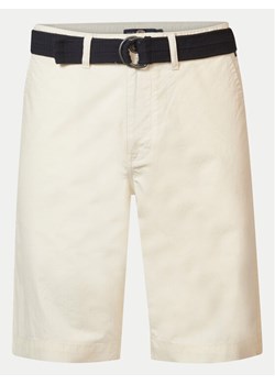 Petrol Industries Szorty materiałowe M-1040-SHO501 Biały Slim Fit ze sklepu MODIVO w kategorii Spodenki męskie - zdjęcie 182604480