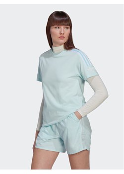 adidas T-Shirt adicolor Classics HN5902 Błękitny Regular Fit ze sklepu MODIVO w kategorii Bluzki damskie - zdjęcie 182604611