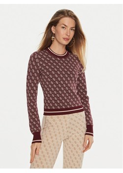 Guess Sweter Lise W4BR21 Z37K0 Bordowy Slim Fit ze sklepu MODIVO w kategorii Swetry damskie - zdjęcie 182604883
