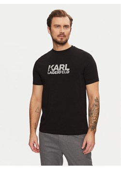 KARL LAGERFELD T-Shirt 755087 551235 Czarny Regular Fit ze sklepu MODIVO w kategorii T-shirty męskie - zdjęcie 182605754
