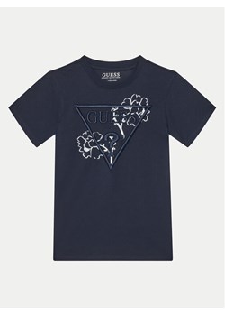 Guess T-Shirt L5GI09 K8HM4 Granatowy Regular Fit ze sklepu MODIVO w kategorii T-shirty chłopięce - zdjęcie 182605873