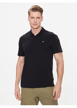 Napapijri Polo Ealis NP0A4H8B Czarny Regular Fit ze sklepu MODIVO w kategorii T-shirty męskie - zdjęcie 182605874