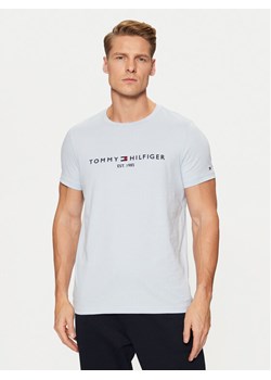 Tommy Hilfiger T-Shirt Tommy Logo MW0MW11797 Błękitny Regular Fit ze sklepu MODIVO w kategorii T-shirty męskie - zdjęcie 182606460