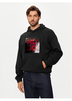Hugo Bluza Deseqino 50521506 Czarny Relaxed Fit ze sklepu MODIVO w kategorii Bluzy męskie - zdjęcie 182606493