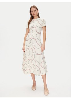Tommy Hilfiger Sukienka codzienna Modern F&F Midi Dress WW0WW44547 Biały Regular Fit ze sklepu MODIVO w kategorii Sukienki - zdjęcie 182606520