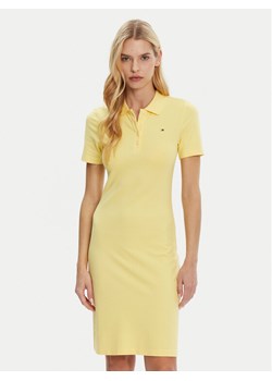 Tommy Hilfiger Sukienka codzienna WW0WW43228 Żółty Slim Fit ze sklepu MODIVO w kategorii Sukienki - zdjęcie 182606741