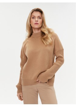 Boss Sweter Foltin 50501575 Beżowy Relaxed Fit ze sklepu MODIVO w kategorii Swetry damskie - zdjęcie 182606772