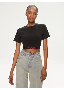 Hugo T-Shirt Logo 50520497 Czarny Relaxed Fit ze sklepu MODIVO w kategorii Bluzki damskie - zdjęcie 182606794