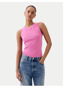 Gap Top 540735-10 Różowy Slim Fit ze sklepu MODIVO w kategorii Bluzki damskie - zdjęcie 182606872