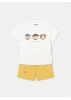 Mayoral Komplet t-shirt i spodenki 1654 Żółty Regular Fit ze sklepu MODIVO w kategorii Komplety niemowlęce - zdjęcie 182607050