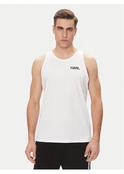 KARL LAGERFELD Tank top A1M46069 Biały Regular Fit ze sklepu MODIVO w kategorii T-shirty męskie - zdjęcie 182607112
