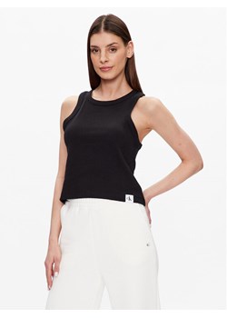 Calvin Klein Jeans Top J20J221055 Czarny Regular Fit ze sklepu MODIVO w kategorii Bluzki damskie - zdjęcie 182607240