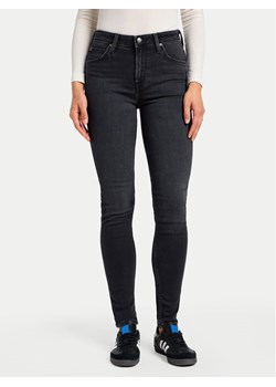 Lee Jeansy Scarlett 112355535 Czarny Skinny Fit ze sklepu MODIVO w kategorii Jeansy damskie - zdjęcie 182607262