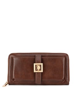 U.S. Polo Assn. Portfel WIUXT8505WVP Brązowy ze sklepu MODIVO w kategorii Portfele damskie - zdjęcie 182607273