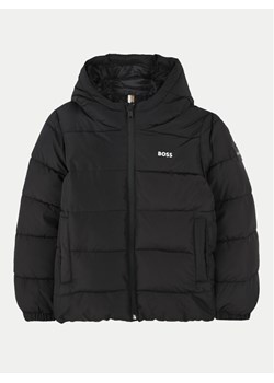 BOSS Kurtka zimowa J51237 S Czarny Regular Fit ze sklepu MODIVO w kategorii Kurtki chłopięce - zdjęcie 182607274