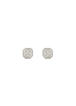 ICED STUFF Kolczyki Emerald Cut Białe złoto ze sklepu MODIVO w kategorii Kolczyki - zdjęcie 182607501