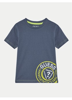 Guess T-Shirt N5RI15 K8HM4 Granatowy Regular Fit ze sklepu MODIVO w kategorii T-shirty chłopięce - zdjęcie 182607551