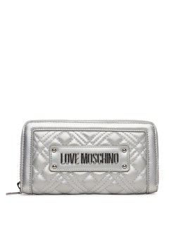 LOVE MOSCHINO Duży Portfel Damski JC5600PP1MLA196B Srebrny ze sklepu MODIVO w kategorii Portfele damskie - zdjęcie 182607642