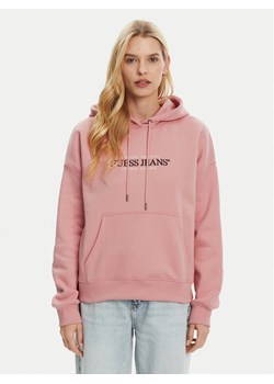 Guess Jeans Bluza W4YQ15 KC811 Różowy Regular Fit ze sklepu MODIVO w kategorii Bluzy damskie - zdjęcie 182607730