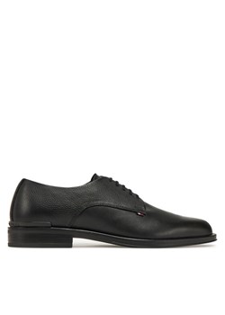 Tommy Hilfiger Półbuty Core Hilfiger Leather Shoe FM0FM05375 Czarny ze sklepu MODIVO w kategorii Buty eleganckie męskie - zdjęcie 182607800