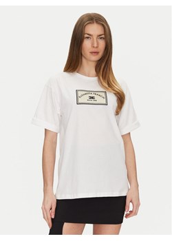 Elisabetta Franchi T-Shirt MA-035-51E2-V170 Biały Regular Fit ze sklepu MODIVO w kategorii Bluzki damskie - zdjęcie 182607910