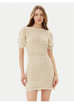 TWINSET Sukienka dzianinowa 251TT3172 Beżowy Regular Fit ze sklepu MODIVO w kategorii Sukienki - zdjęcie 182608384
