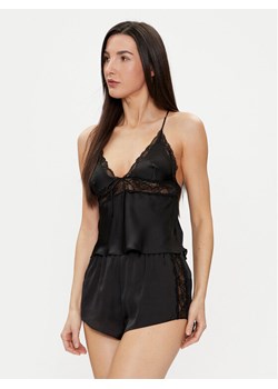 Hunkemöller Koszulka piżamowa Marcela 205066 Czarny Regular Fit ze sklepu MODIVO w kategorii Piżamy damskie - zdjęcie 182608740