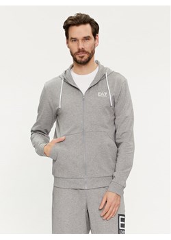 EA7 Emporio Armani Bluza 3DPM53 PJ05Z 3905 Szary Regular Fit ze sklepu MODIVO w kategorii Bluzy męskie - zdjęcie 182608812