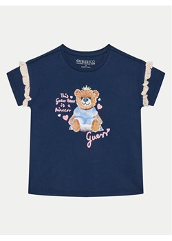 Guess T-Shirt K5RI12 K6YW4 Granatowy Regular Fit ze sklepu MODIVO w kategorii Bluzki dziewczęce - zdjęcie 182609102