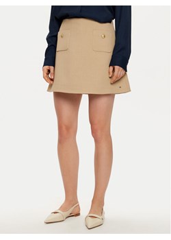 Tommy Hilfiger Spódnica mini WW0WW44994 Beżowy Regular Fit ze sklepu MODIVO w kategorii Spódnice - zdjęcie 182609113