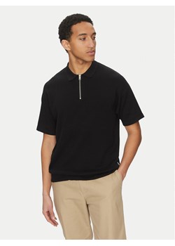 Jack&Jones Polo Troy 12269617 Czarny Relaxed Fit ze sklepu MODIVO w kategorii T-shirty męskie - zdjęcie 182609130