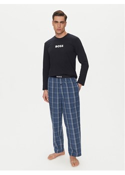 BOSS Piżama Easy Long Set 50535882 Granatowy Regular Fit ze sklepu MODIVO w kategorii Piżamy męskie - zdjęcie 182609171