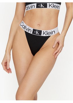 Calvin Klein Underwear Stringi 000QF7721E Czarny ze sklepu MODIVO w kategorii Majtki damskie - zdjęcie 182609240