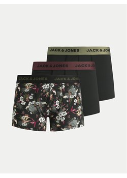 Jack&Jones Komplet 3 par bokserek Flower 12194284 Czarny ze sklepu MODIVO w kategorii Majtki męskie - zdjęcie 182609254