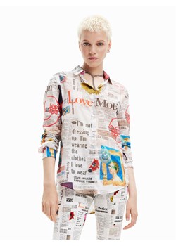Desigual Koszula Newspaper 23SWCW24 Kolorowy Regular Fit ze sklepu MODIVO w kategorii Koszule damskie - zdjęcie 182609380