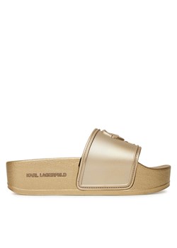 KARL LAGERFELD Klapki Kondo Maxi KL80819M Złoty - id: 0000305072009 - marki Karl Lagerfeld - 182609442 KARL LAGERFELD Klapki Kondo Maxi KL80819M Złoty ze sklepu MODIVO w kategorii Klapki damskie - zdjęcie 182609442